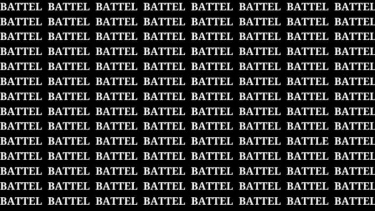 Optical Illusion: If You Have Eagle Eyes Find The Word Battle In 20 Secs