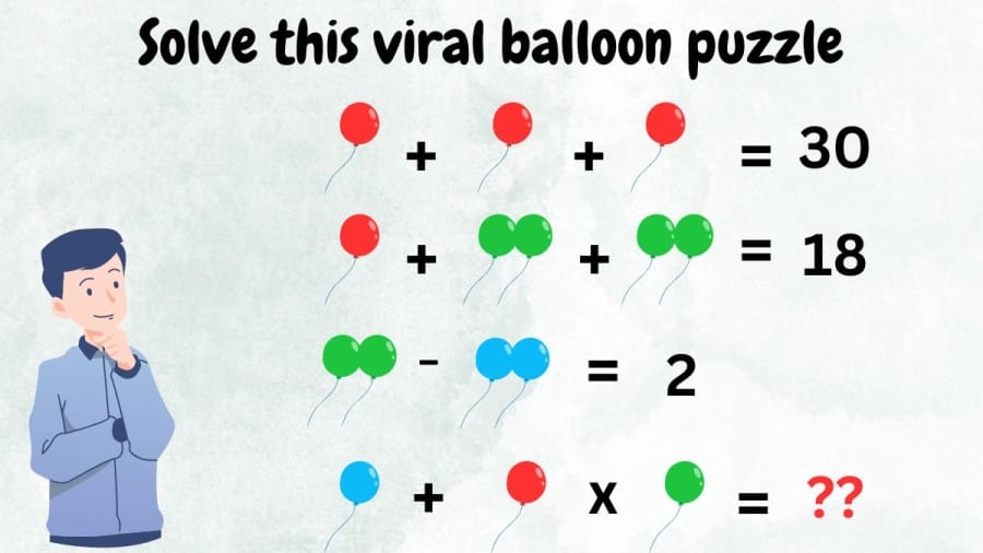 Brain Teaser only Genius can solve - Solve this viral balloon puzzle