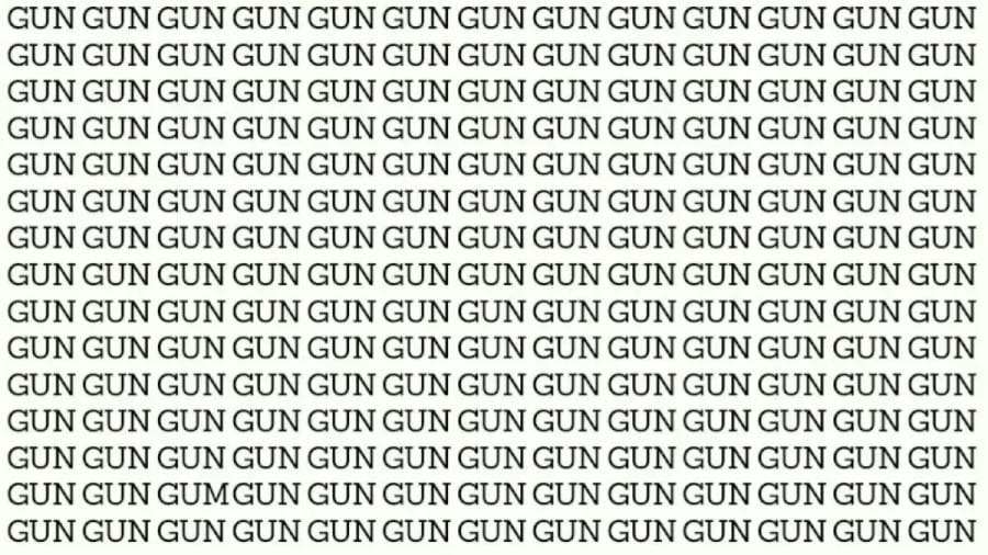 Brain Test: If You Have Sharp Eyes Find Gum Among Gun In 15 Secs