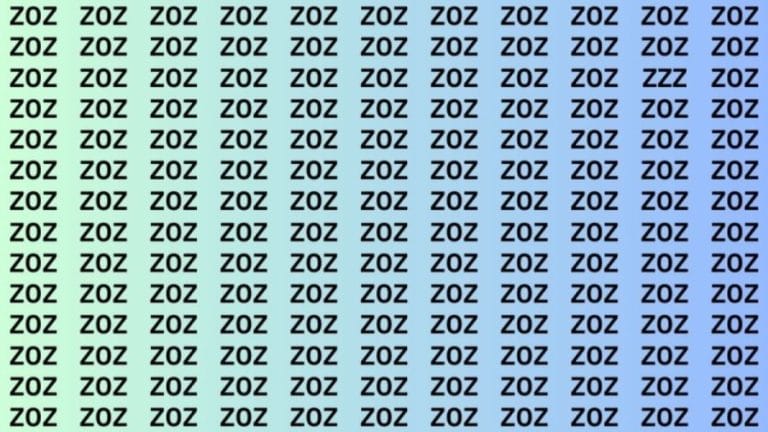 Observation Skills Test: Can You Find the ZZZ Among Z0z in 10 Seconds?